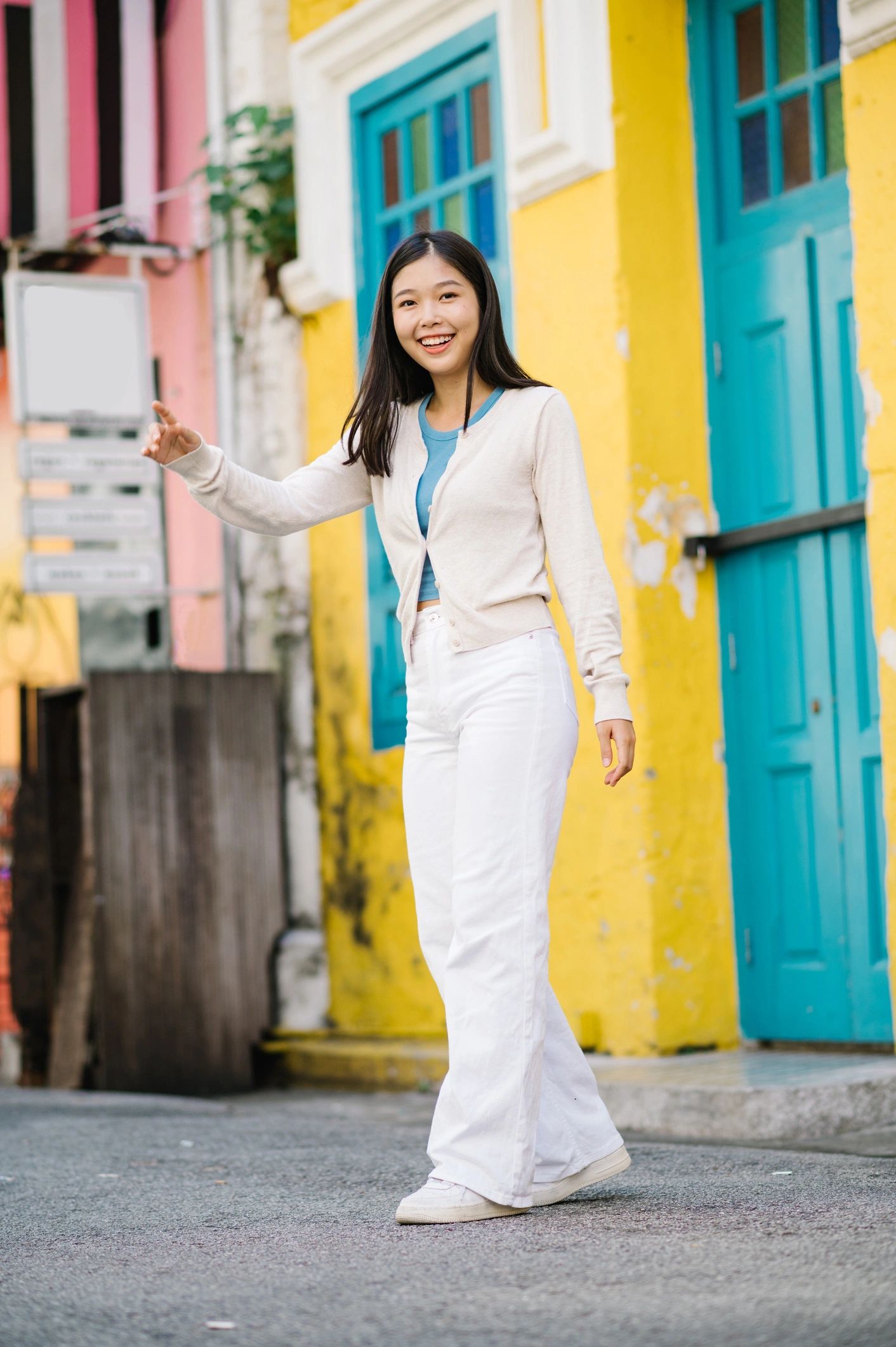 Fashion-forward woman in a chic dress